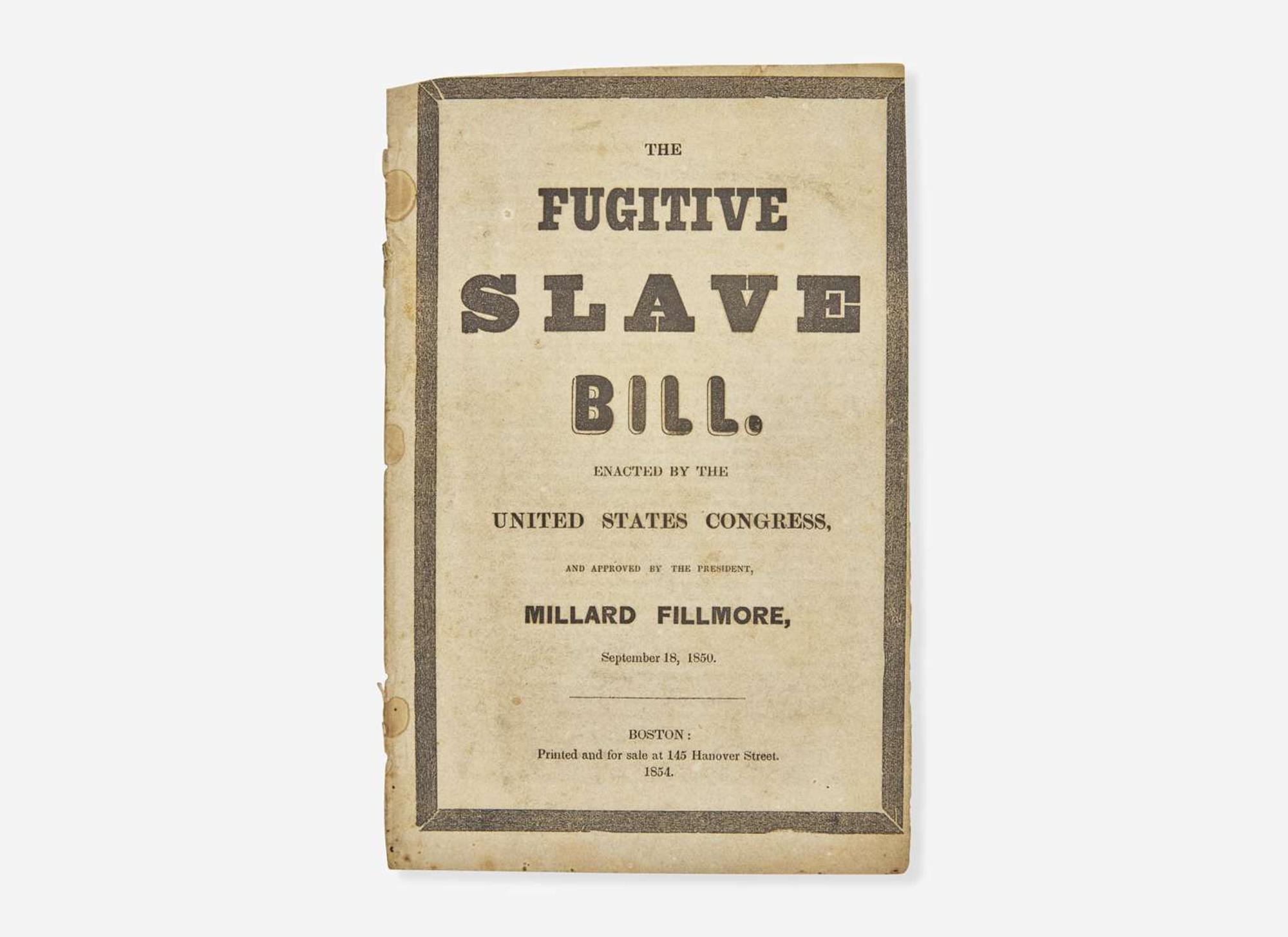 [African-Americana] [Abolition] The Fugitive Slave Bill...