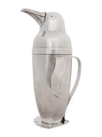 A Napier Penguin Silver-Plate Cocktail Shaker