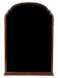 A Victorian Walnut Pier Mirror, Height 83 x width 56 1/2 inches.