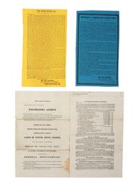 [CIVIL WAR -- 19TH CENTURY PROPHYLACTICS]. A salesman's sample "preventative" with accompanying handbills.