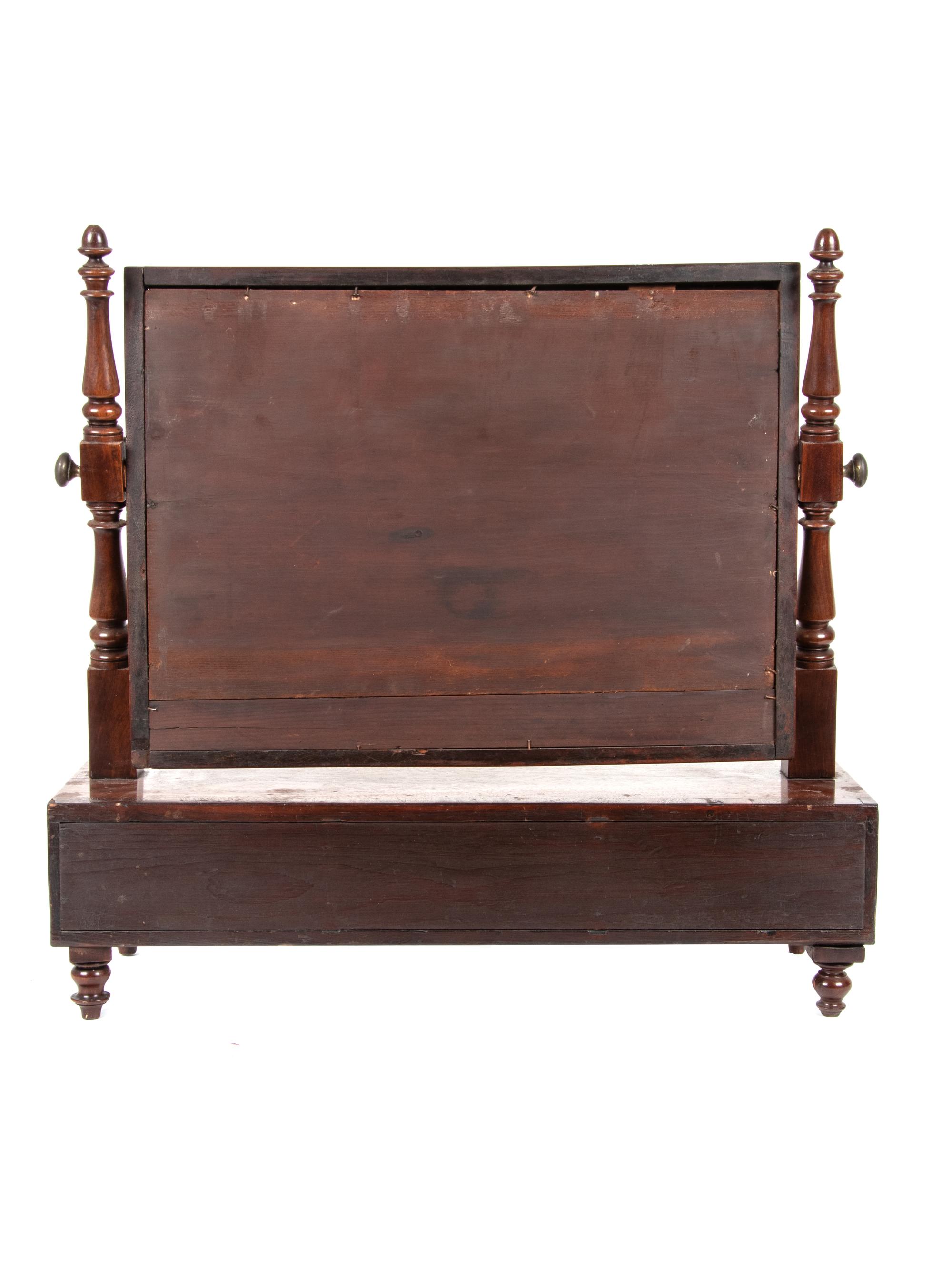 A Regency Mahogany Gentleman's Dressing Mirror
