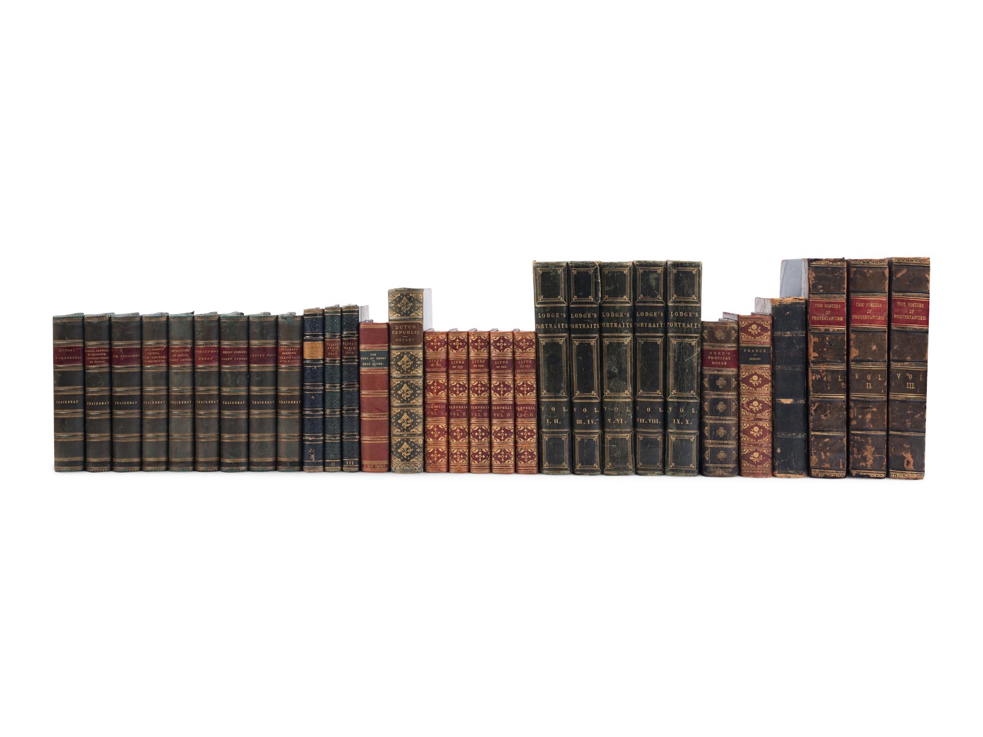 [BINDINGS]. A group of 17 works in 45 volumes, comprising: