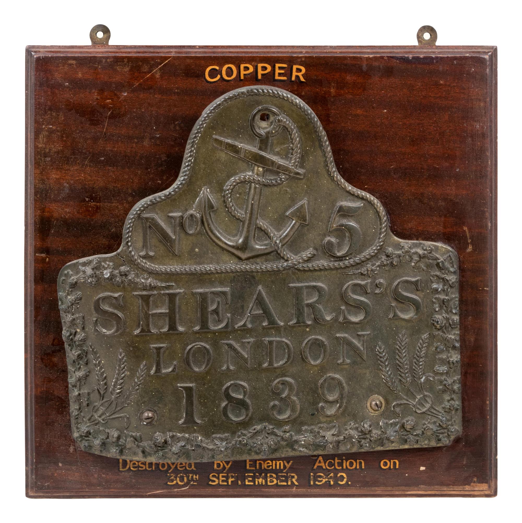 An English Bronze Naval Plaque