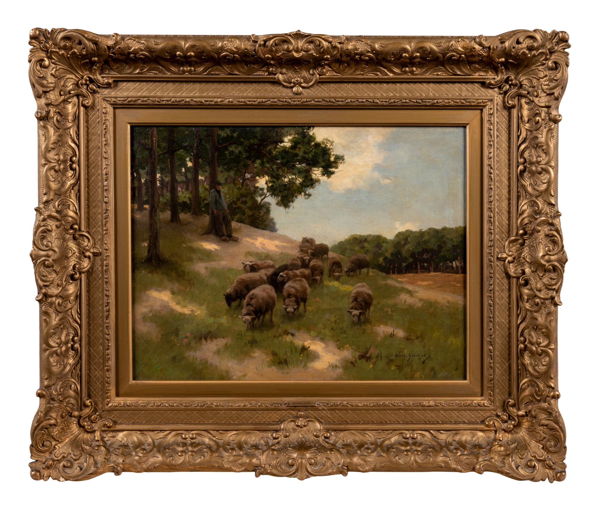 Shepherd with Flock