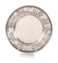 A Gorham Silver Nursery Rhyme Child's Plate