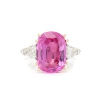 PINK SAPPHIRE AND DIAMOND RING