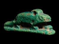 An Egyptian Faience Ichneumon Amulet
