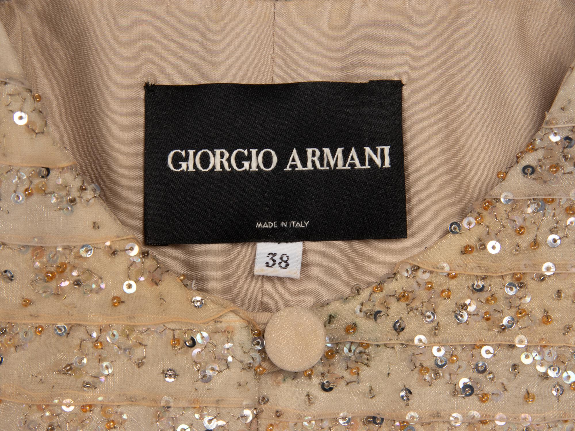 GIORGIO ARMANI, EMBELLISHED SILK JACKET