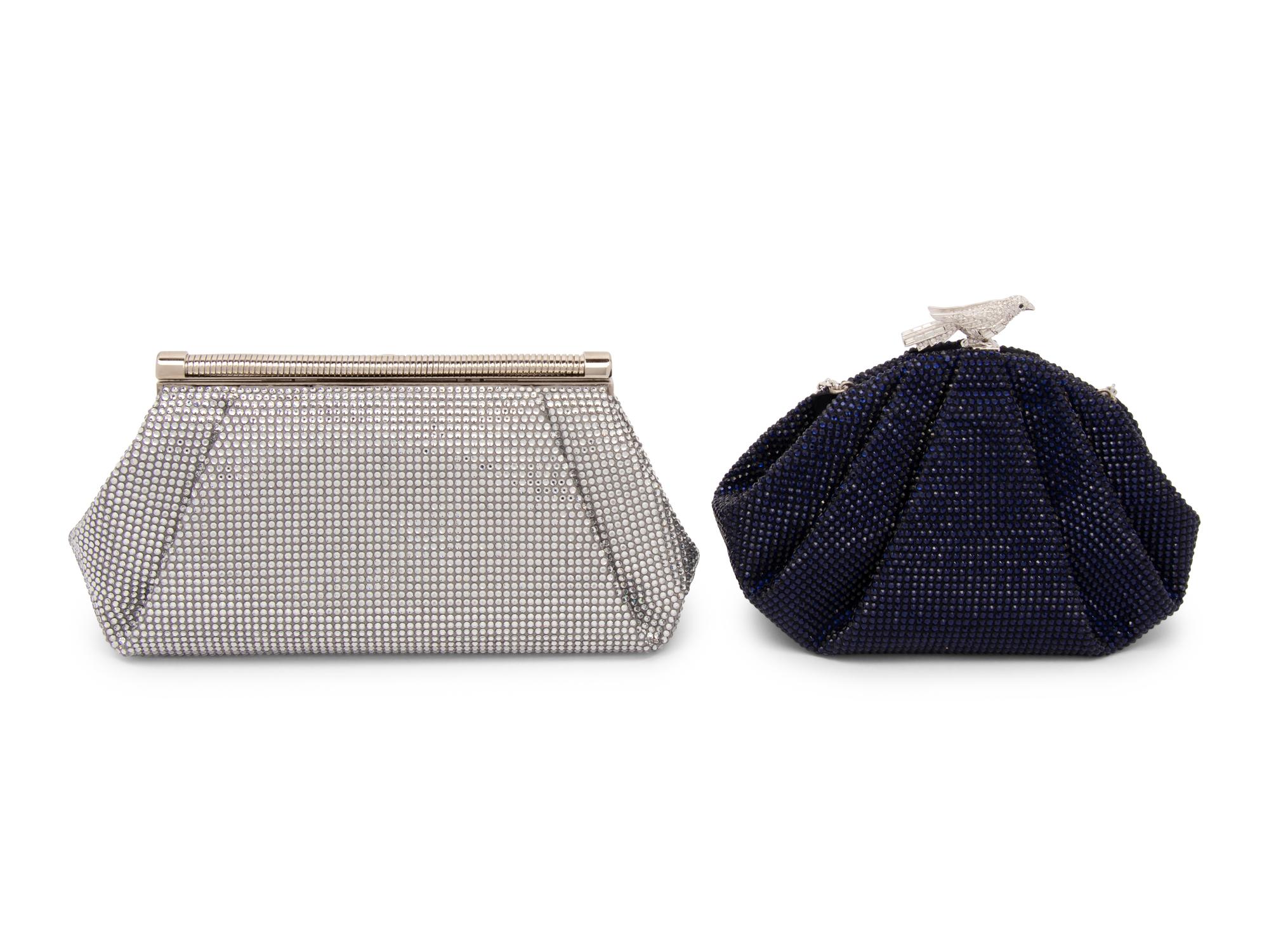 Two Judith Leiber Crystal Clutches