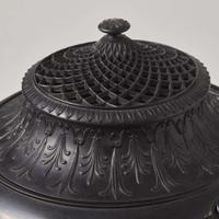A Large Wedgwood Black Basalt Dolphin Pastille Burner UK, first half of the 19th century