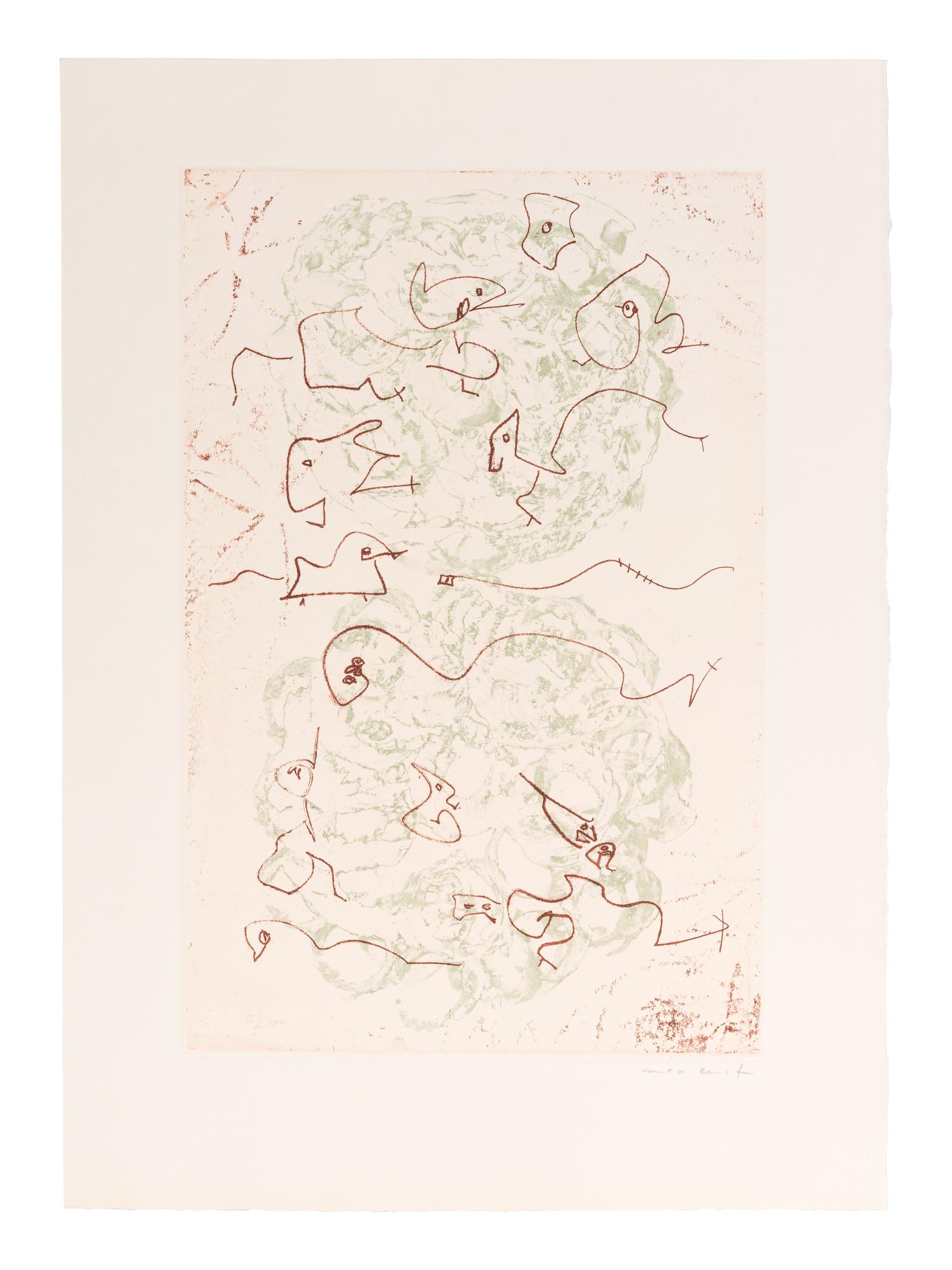 [ARTIST'S BOOK]. ERNST, Max, illustrator (1891-1976). -- PRÉVERT, Jacques (1900-1977). Les Chiens ont Soif . Paris: Au Pont Des Arts, 1964.
