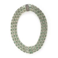 LIME QUARTZ AND STERLING SILVER NECKLACE