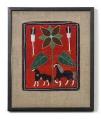 A Plateau Beaded Bag Height 9 x width 7 1/2 inches. — CIRCA 1900