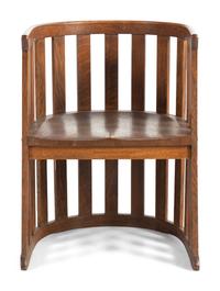 An Arts and Crafts Oak Armchair