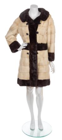 A Colorblock Fur Coat,