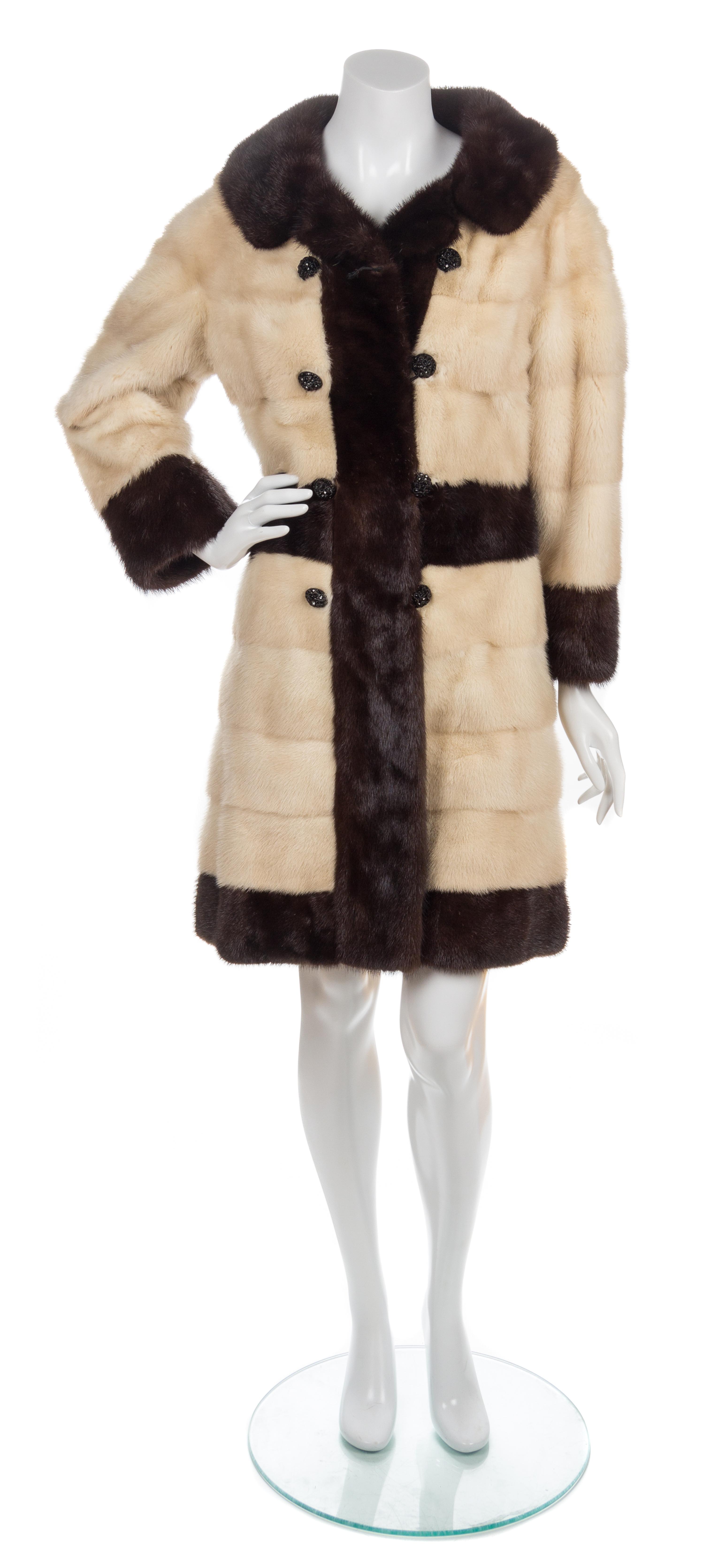 A Colorblock Fur Coat,