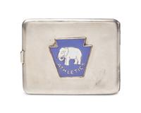 A Commemorative Sterling Silver And Enamel "Philadelphia Athletics American League" Baseball Cigarette Case