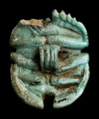 An Egyptian Faience Scarab