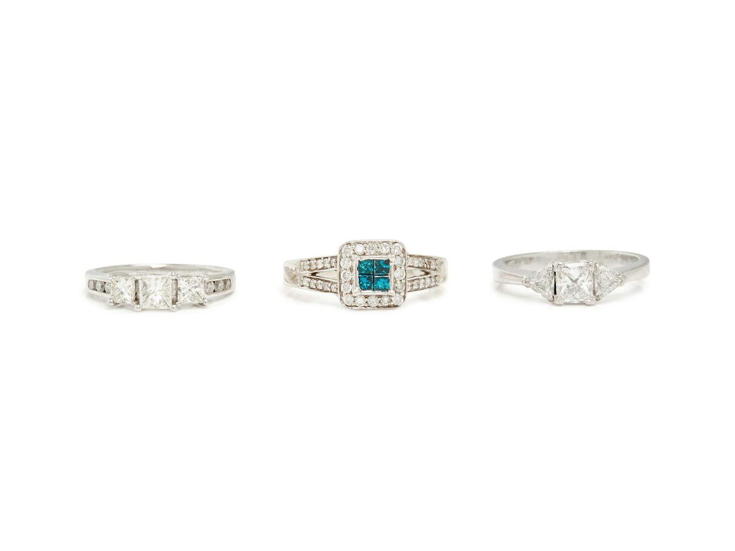COLLECTION OF DIAMOND RINGS