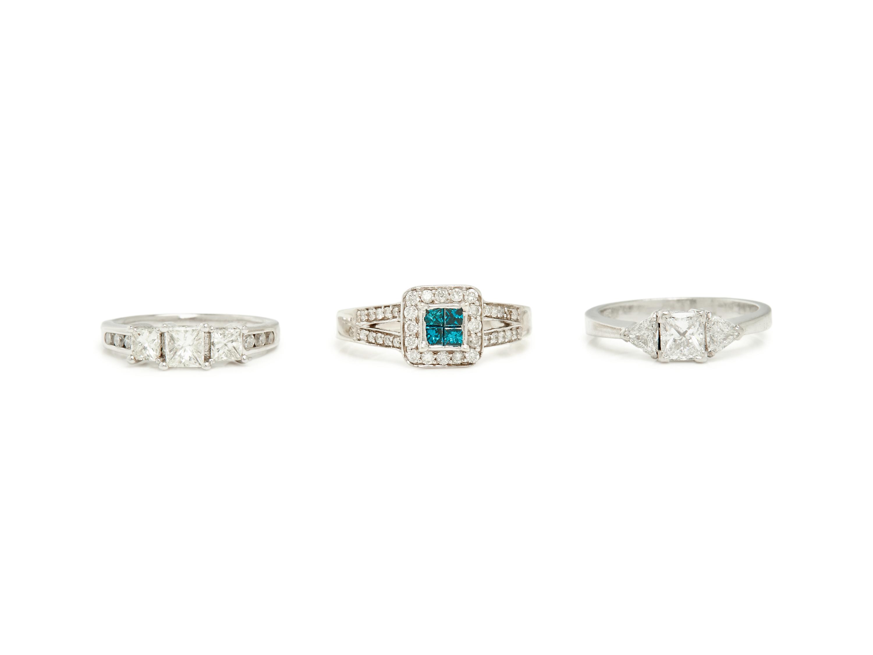 COLLECTION OF DIAMOND RINGS