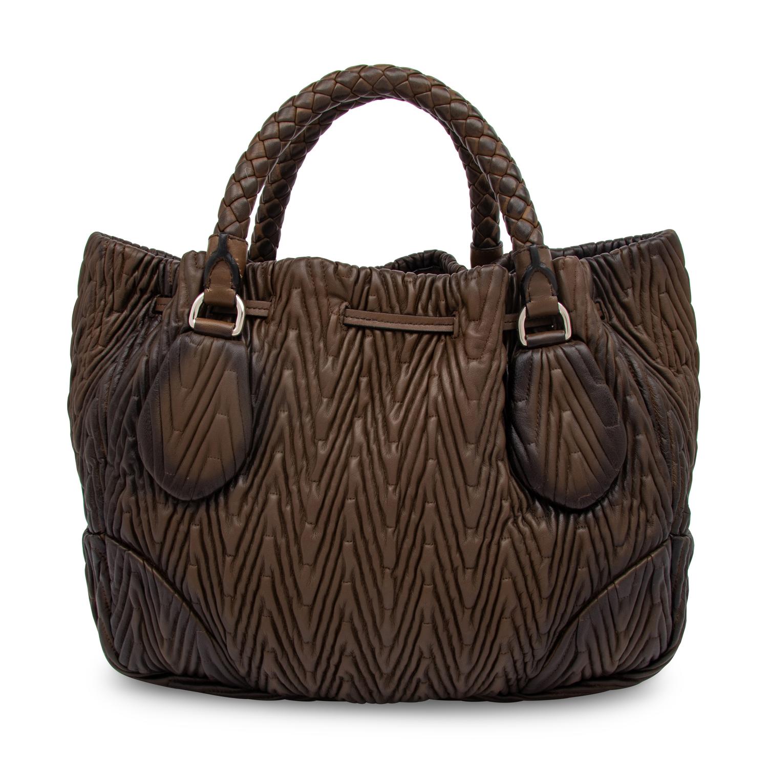 Prada, Chevron Quilted Leather Tote