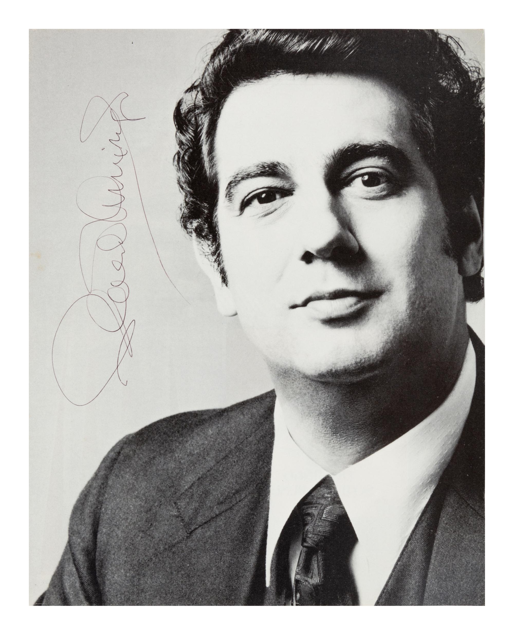 [20TH-CENTURY OPERA SINGERS]. A group of 6 signed photographs of opera singers from the 1970s-1990s, comprising images of: