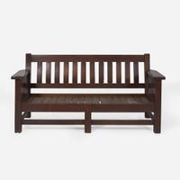 Stickley Brothers (American, active 1891-1954) Settle and Armchair, USA, circa 1905