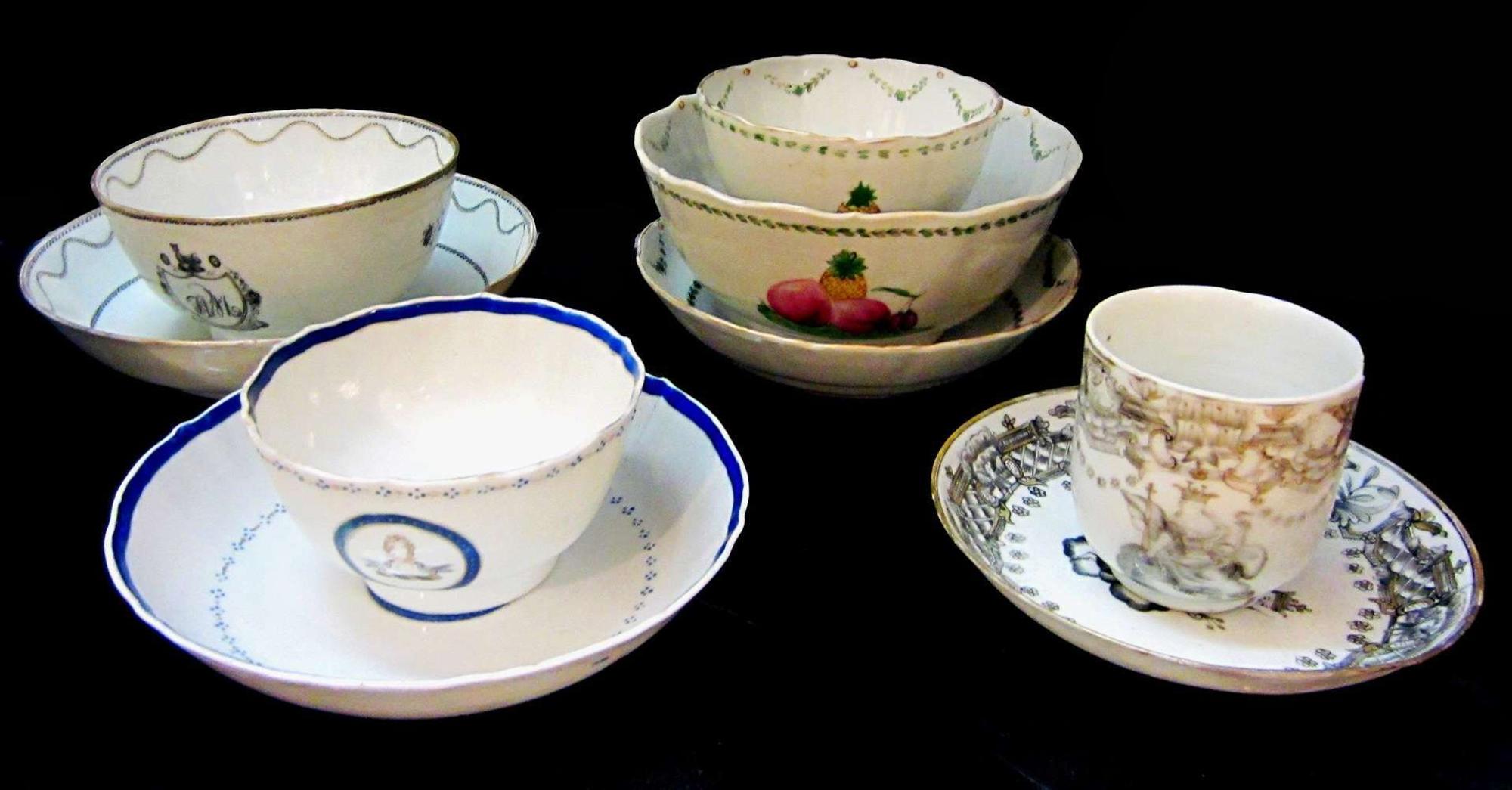 Group of Chinese Export porcelain tablewares second half 18th century and later