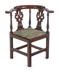 A George III Mahogany Corner Chair