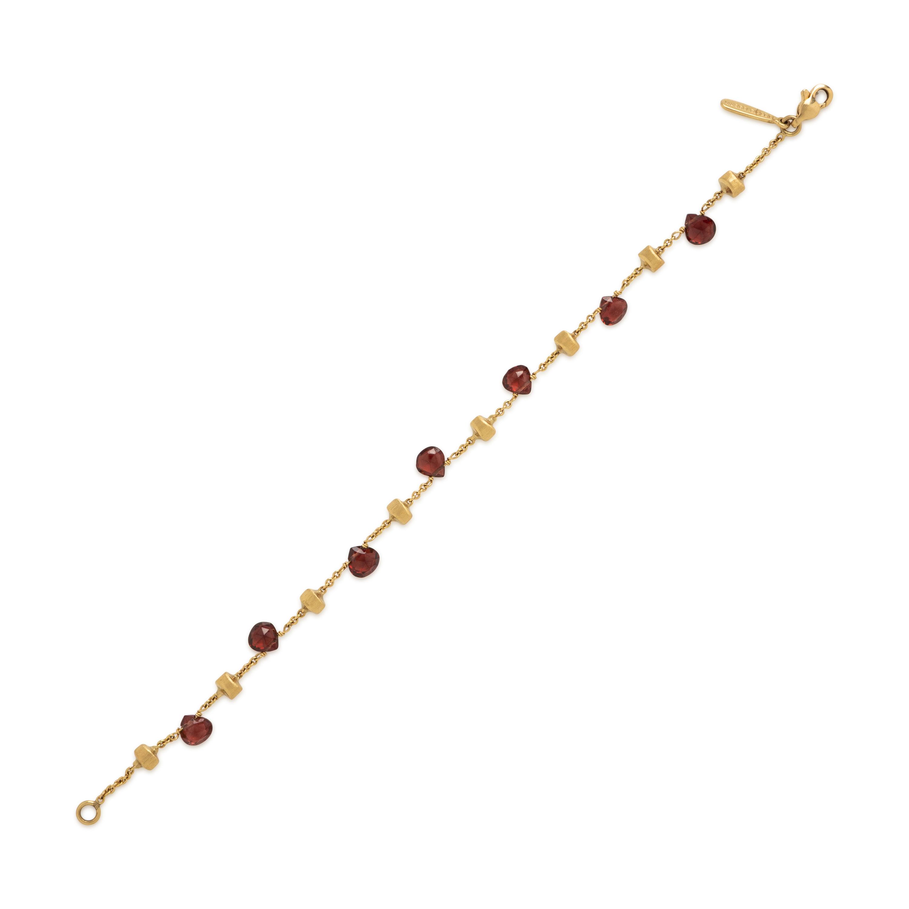Marco Bicego, 'Paradise,' Yellow Gold and Garnet Bracelet