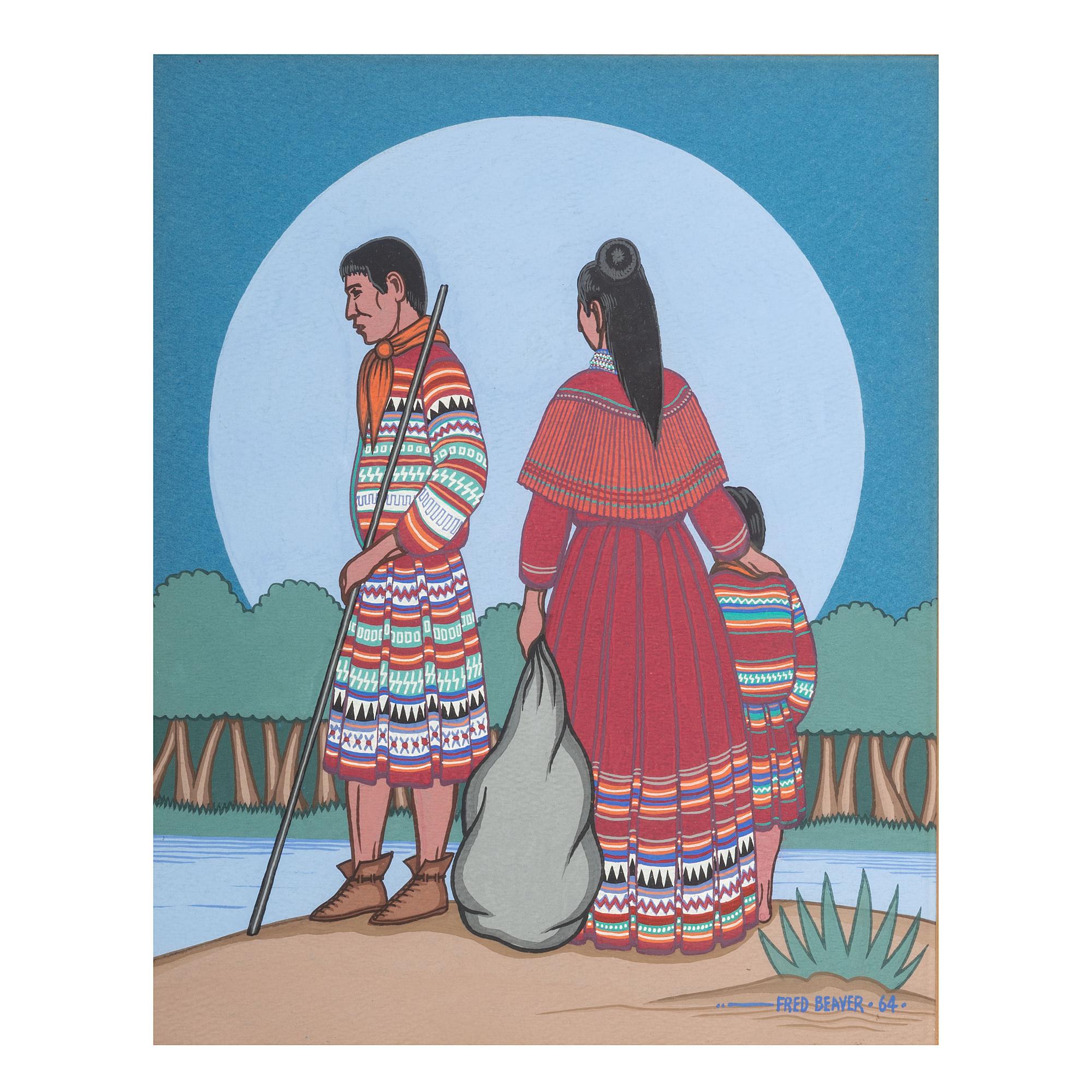 untitled, Painting of Seminole Family
