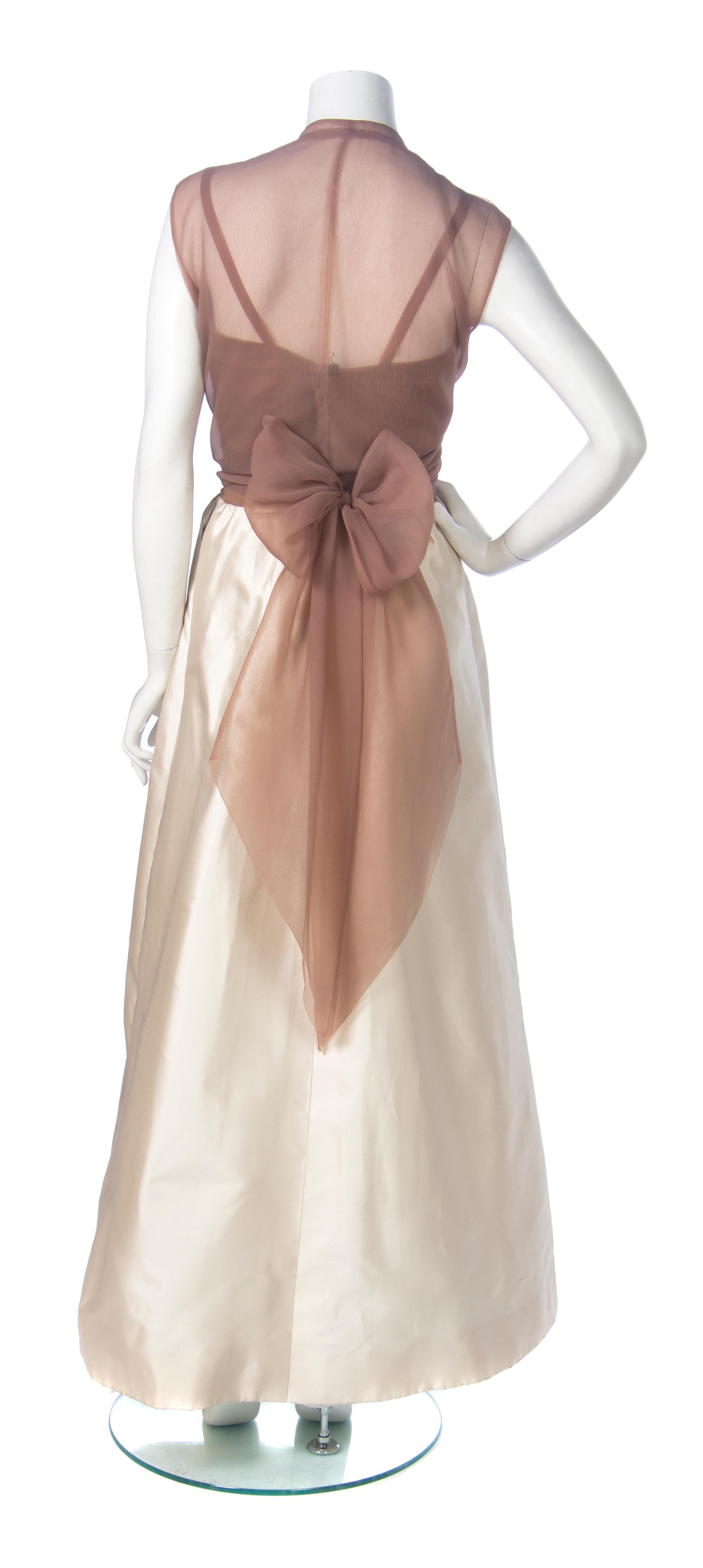 A Balenciaga Couture Ivory Evening Gown,