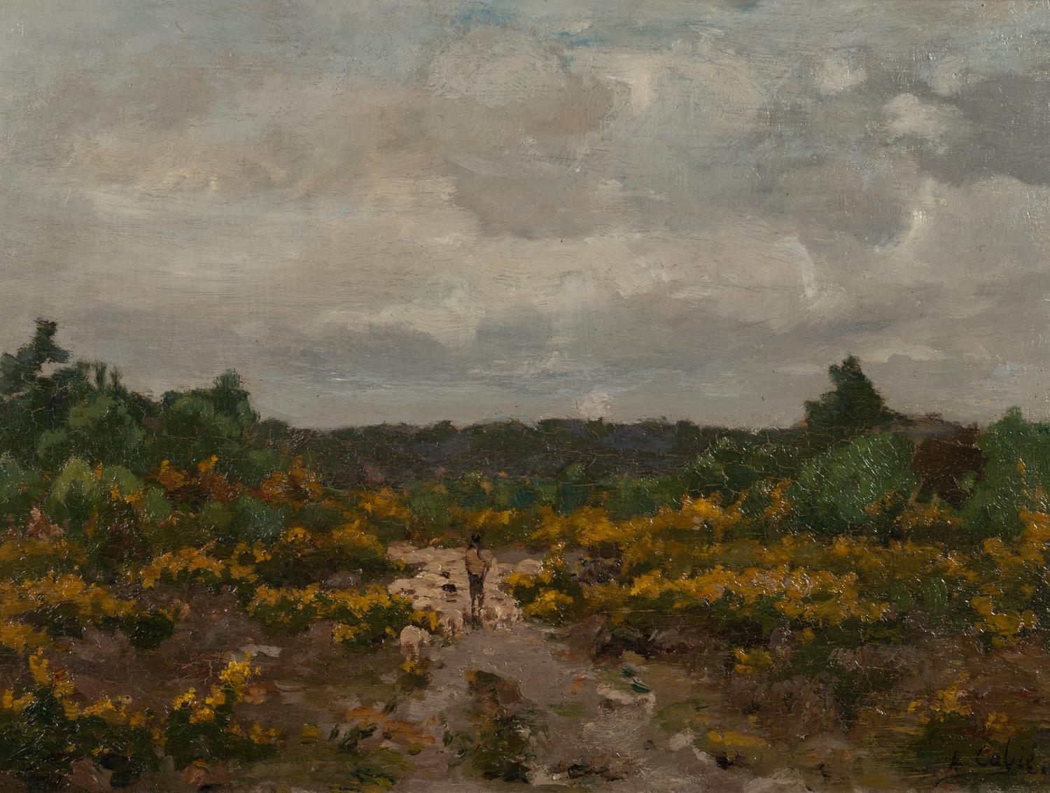 Shepherd with Flock in a Landscape