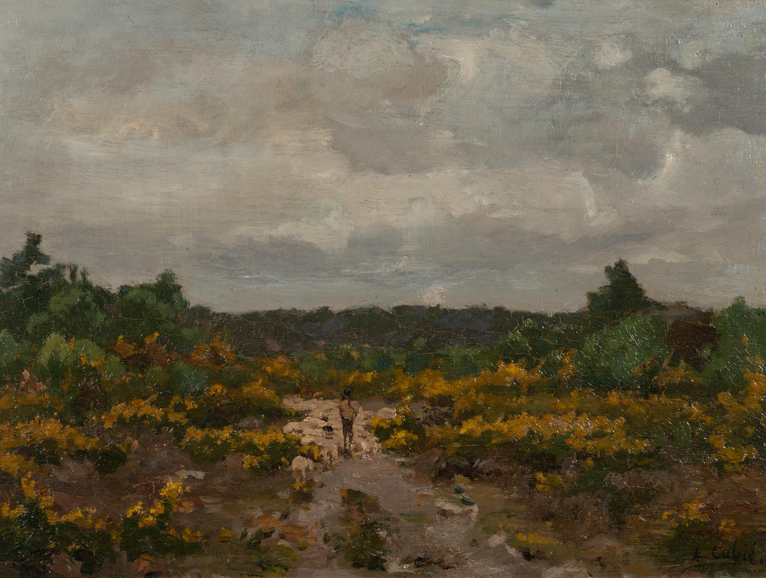 Shepherd with Flock in a Landscape