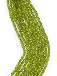 PERIDOT BEAD SCARF STYLE NECKLACE