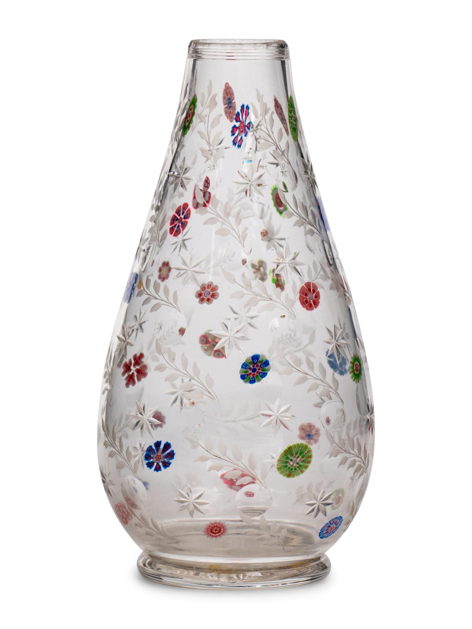 A Bohemian Cut Glass Vase