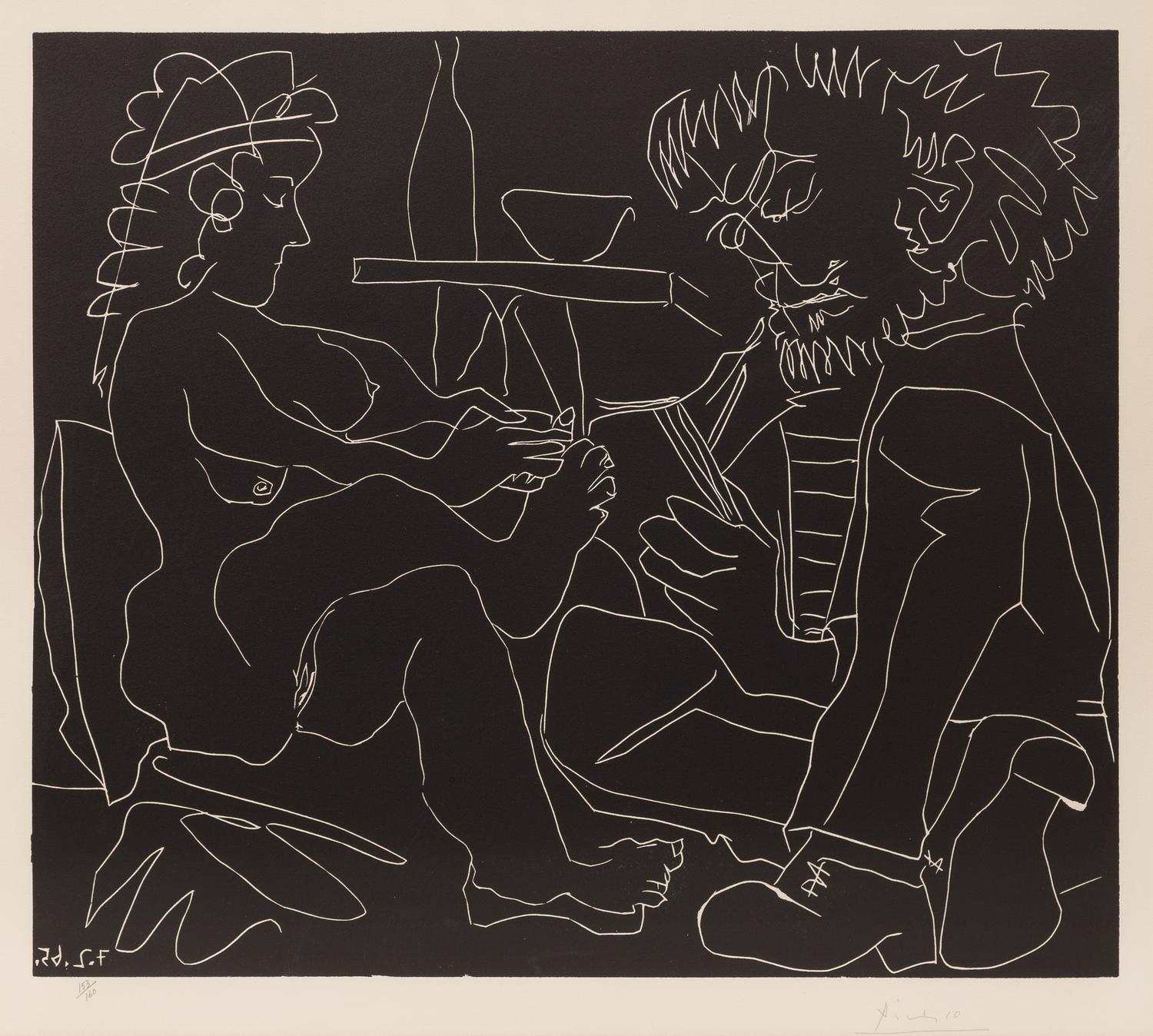Pablo Picasso, (Spanish, 1881-1973), Le peintre et son modele, 1965