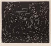 Pablo Picasso, (Spanish, 1881-1973), Le peintre et son modele, 1965