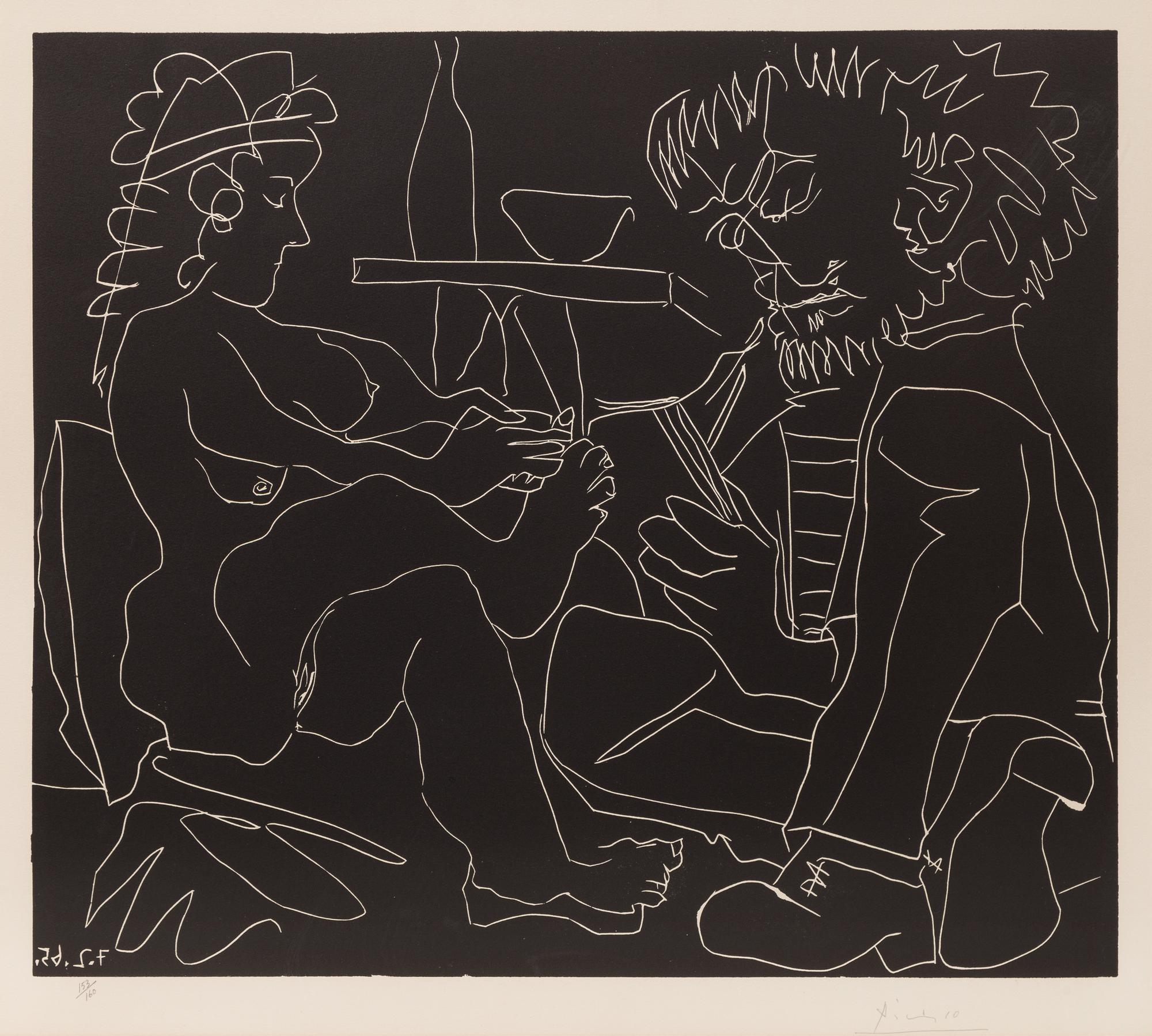 Pablo Picasso, (Spanish, 1881-1973), Le peintre et son modele, 1965