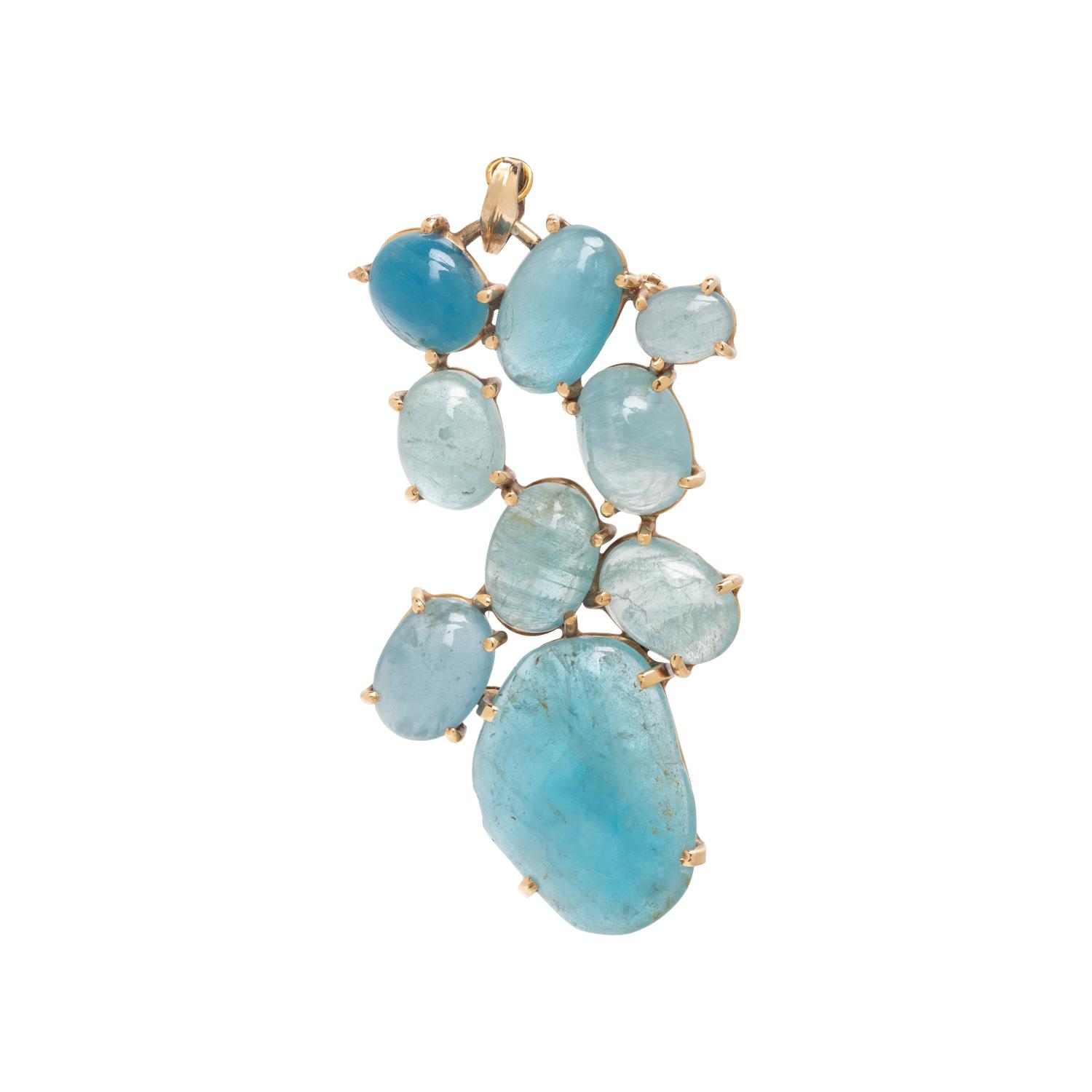 AQUAMARINE BROOCH/PENDANT
