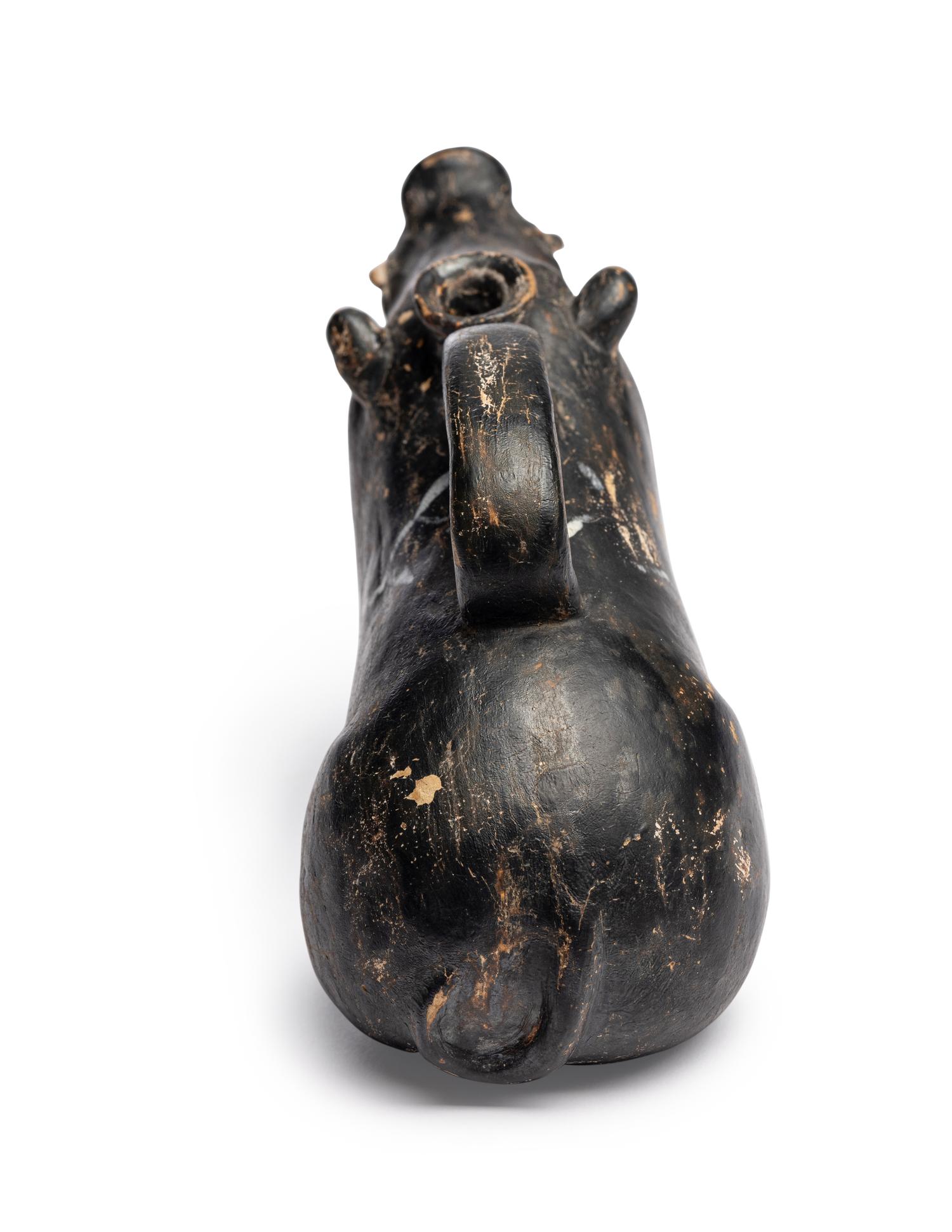 An Apulian Black-Glazed Askos in the Form of a Boar
