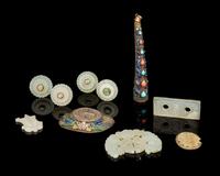 Ten Chinese Jewelry Articles Length of largest 3 3/4 inches.