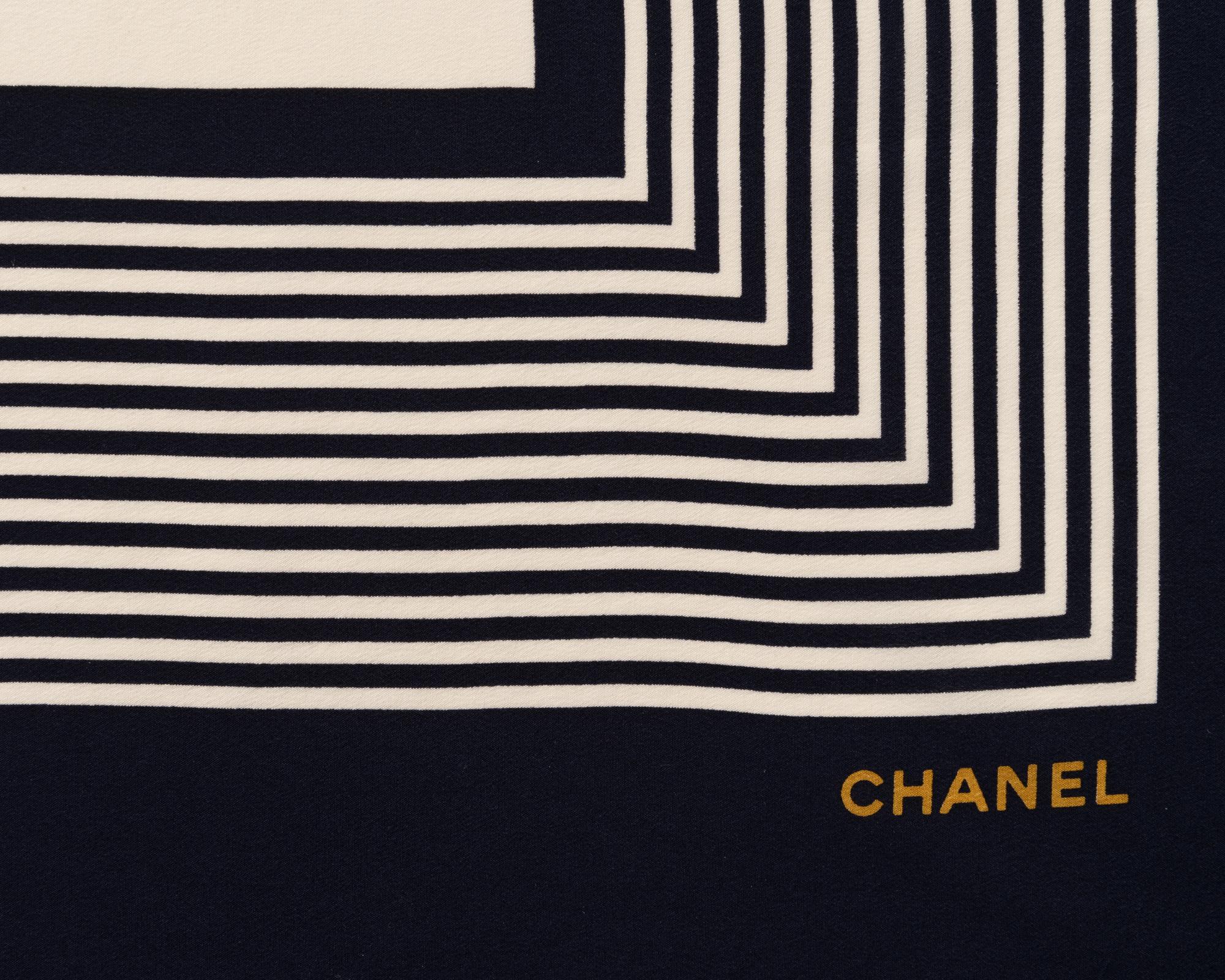 Chanel CC Button Print Scarf, 1980-90s