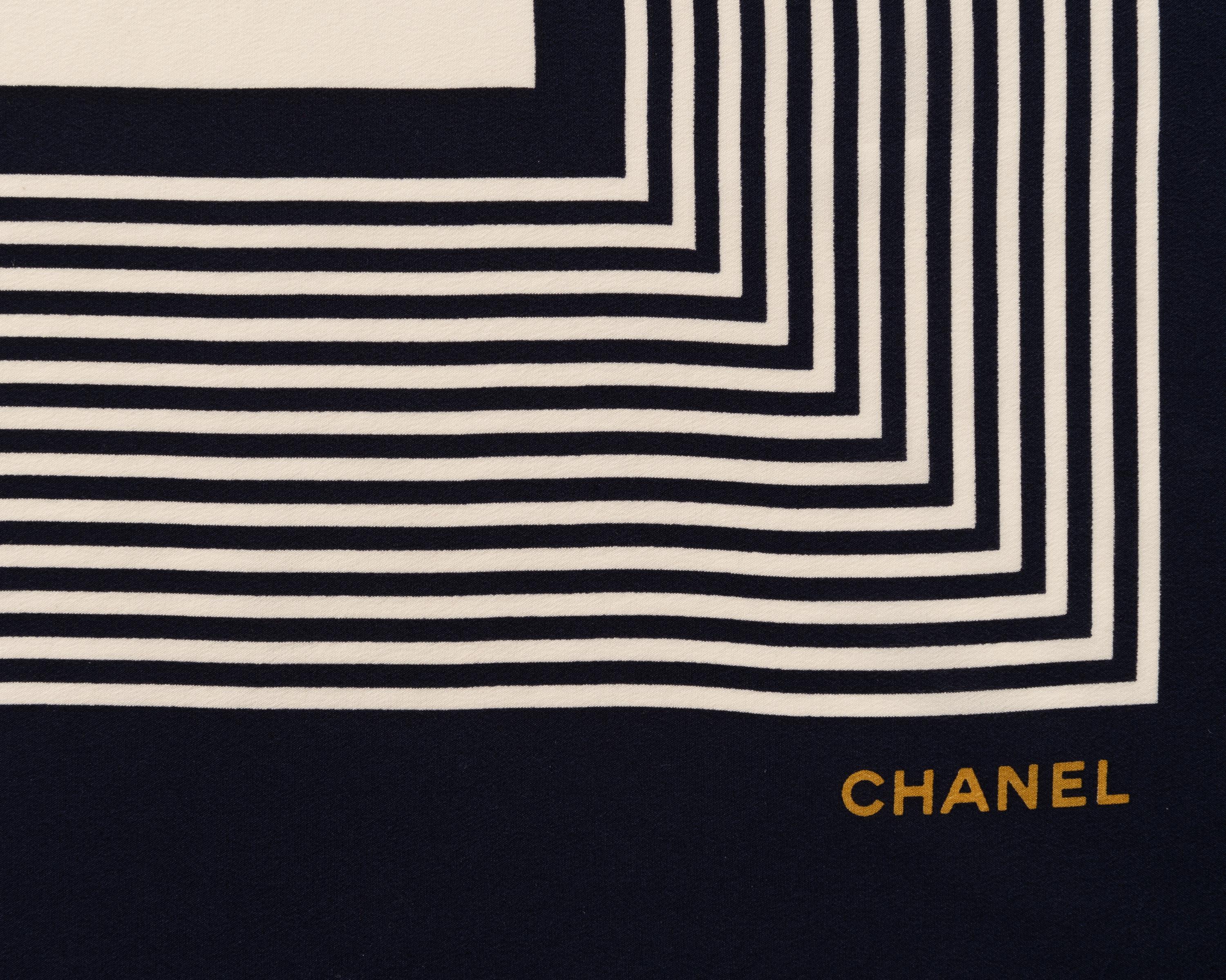 Chanel CC Button Print Scarf, 1980-90s