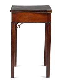 A Federal Carved Mahogany Serpentine Game Table