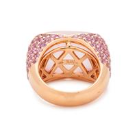 ROSE QUARTZ AND PINK SAPPHIRE RING