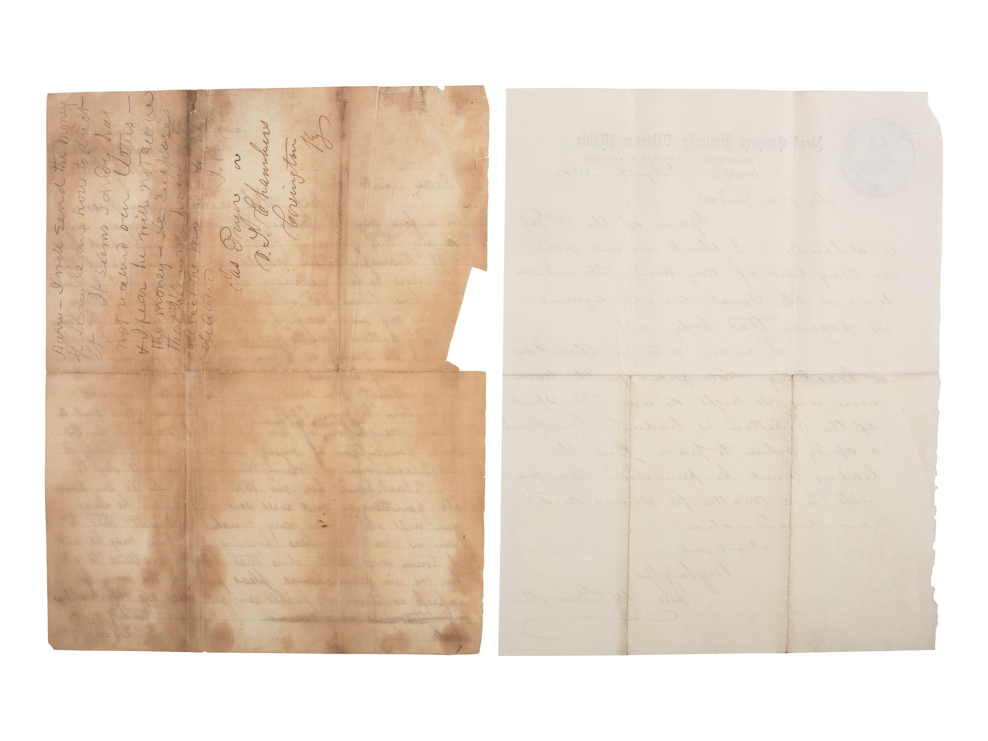 [CIVIL WAR]. Archive of 16 letters to Judge James Pryor, including some from Judge William S. Pryor.
