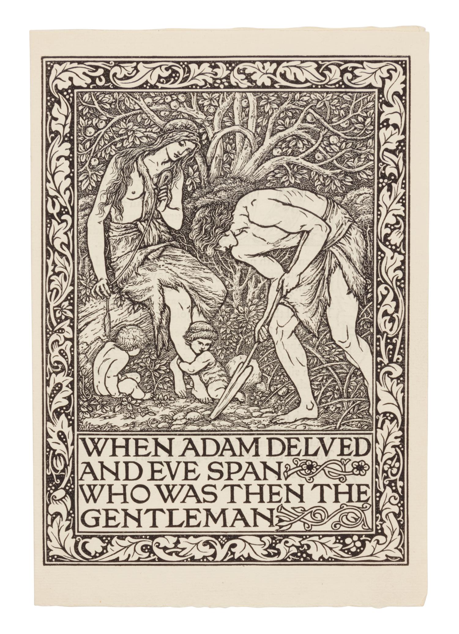 [KELMSCOTT PRESS]. When Adam Delved and Eve Span .... [Ancoats Brotherhood, 1894-5].