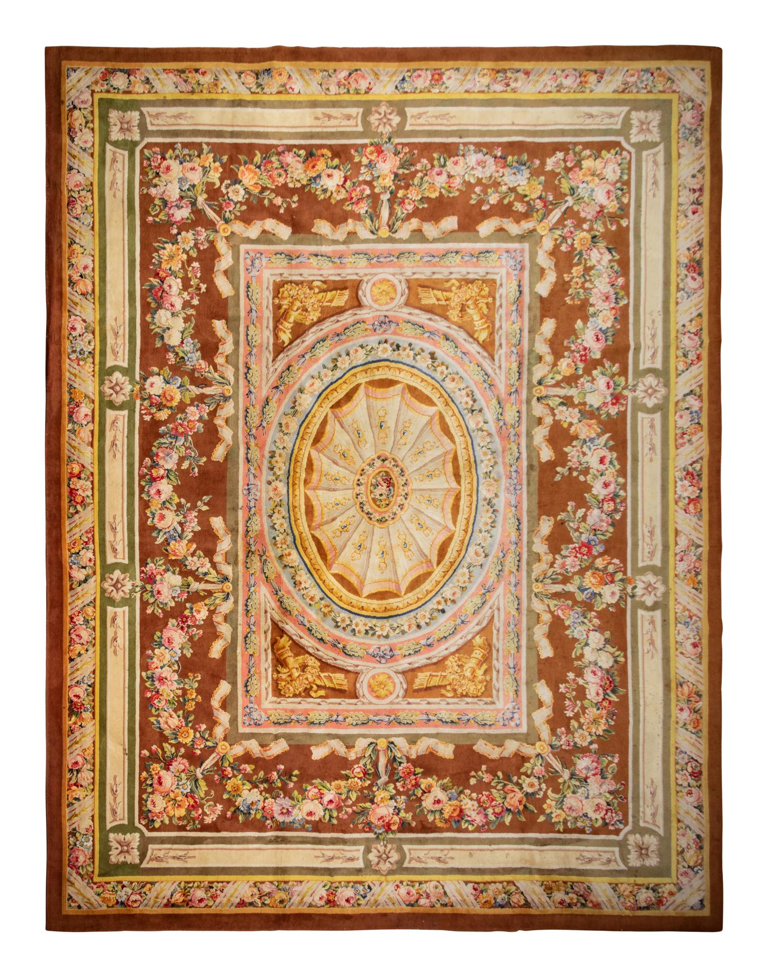 A French Aubusson Style Wool Rug