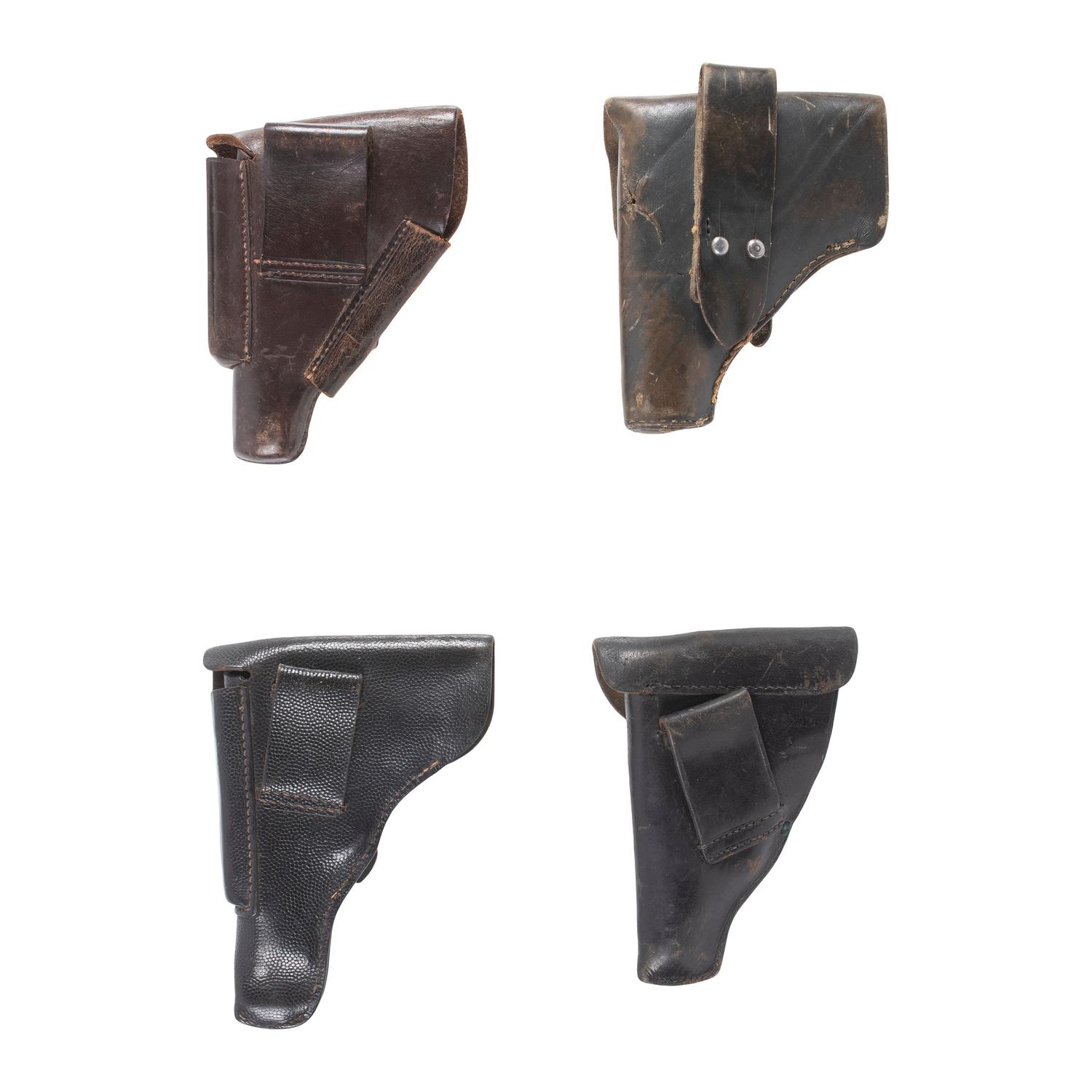 Lot of 16 Assorted WWII-era Military Holsters Including: German, Japanese, and U.S.